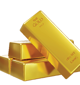 Gold bar stack isolated on white background, wealth concept, treasure, trading, investment, 3D rendering with clipping path 