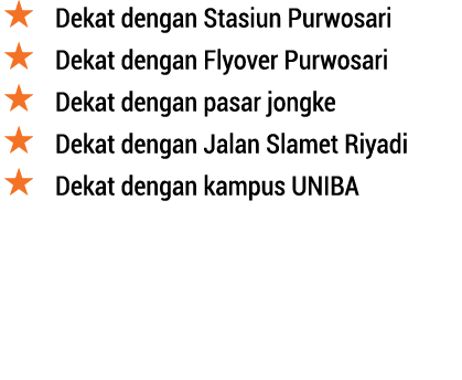 ￼ Dekat dengan Stasiun Purwosari ￼ Dekat dengan Flyover Purwosari ￼ Dekat dengan pasar jongke ￼ Dekat dengan Jala...