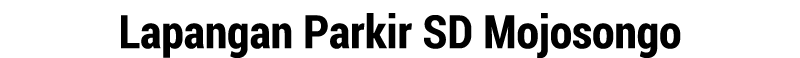 Lapangan Parkir SD Mojosongo