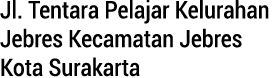 Jl. Tentara Pelajar Kelurahan Jebres Kecamatan Jebres Kota Surakarta