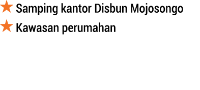 ￼ Samping kantor Disbun Mojosongo ￼ Kawasan perumahan 