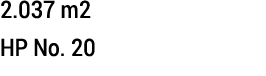 2.037 m2 HP No. 20
