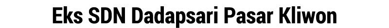 Eks SDN Dadapsari Pasar Kliwon