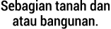 Sebagian tanah dan atau bangunan. 