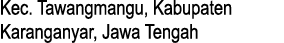Kec. Tawangmangu, Kabupaten Karanganyar, Jawa Tengah